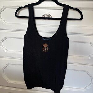 RALPH LAUREN EMBROIDERED KNIT TANK TOP